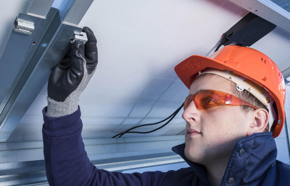 Solar photovoltaic worker